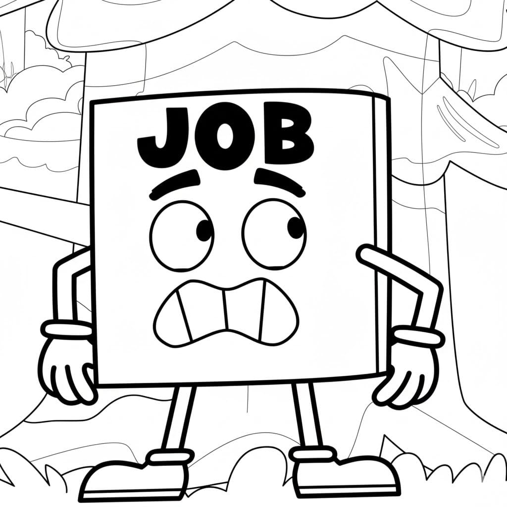 Job Job Job Sahur Komik Boyama Sayfası