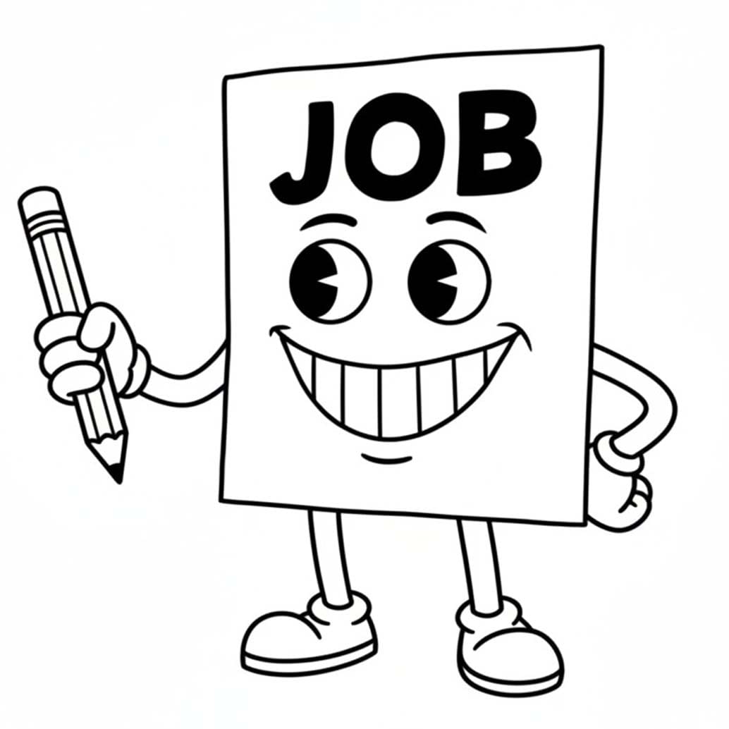 Job Job Job Sahur çizim Normal Boyama Sayfası