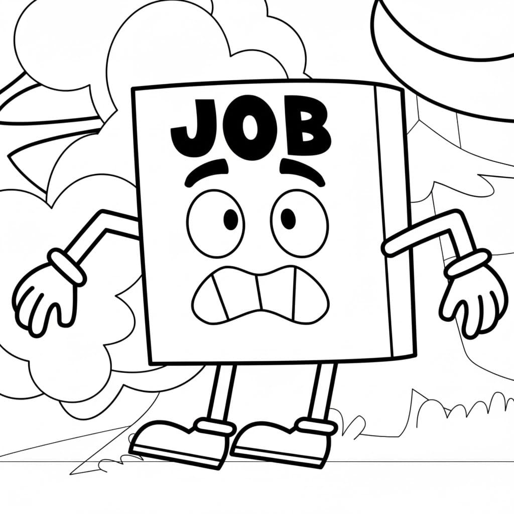 Job Job Job Sahur çizim yazdırılabilir Boyama Sayfası