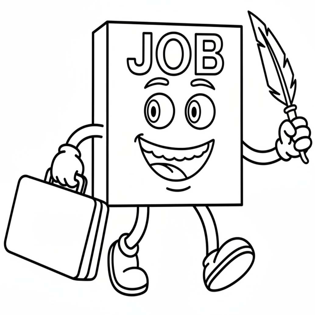 Job Job Job Sahur taslak Boyama Sayfası