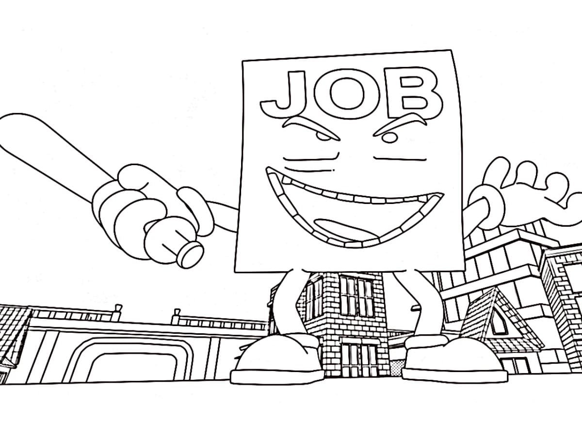 Job Job Job Sahur ücretsiz yazdırılabilir Boyama Sayfası