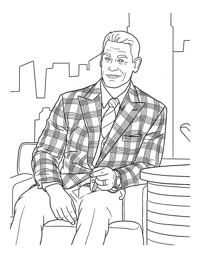John Cena Basit Boyama Sayfası