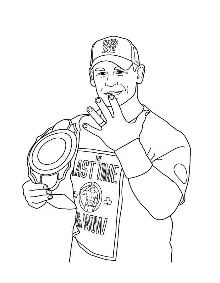John Cena Çizim Boyama Sayfası