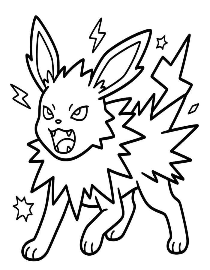 Jolteon Çizim Boyama Sayfası