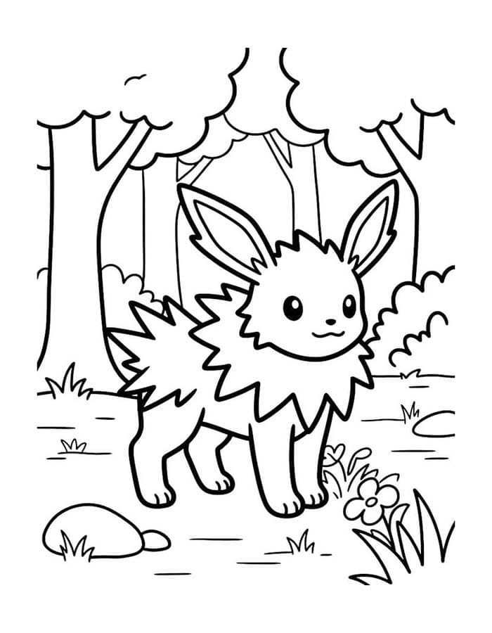 Jolteon ücretsiz Boyama Sayfası