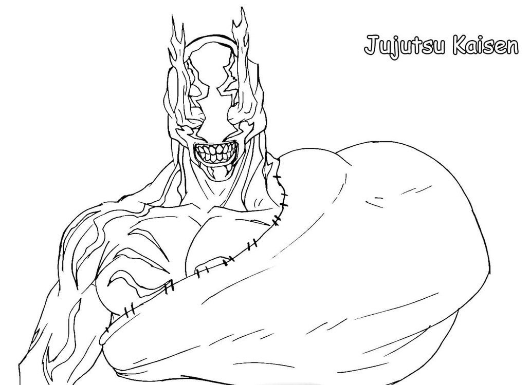 Jujutsu Kaisen Ücretsiz Boyama Sayfası