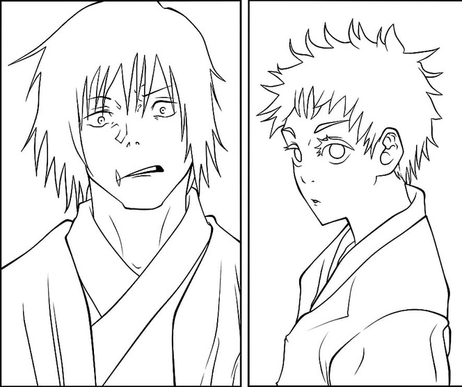 Jujutsu Kaisen çocuklar için ücretsiz Boyama Sayfası