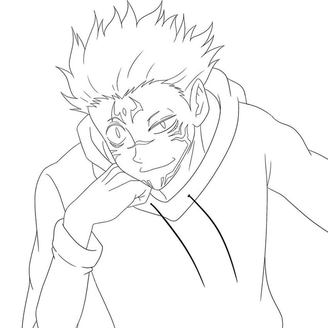 Jujutsu Kaisen çocuklar için Boyama Sayfası