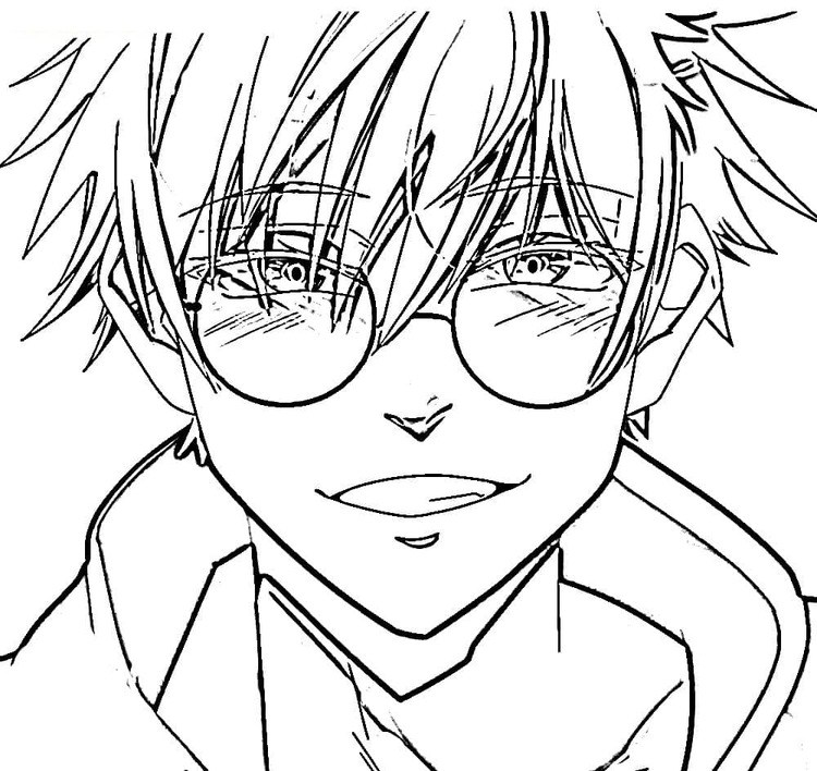 Jujutsu Kaisen ücretsiz basit Boyama Sayfası