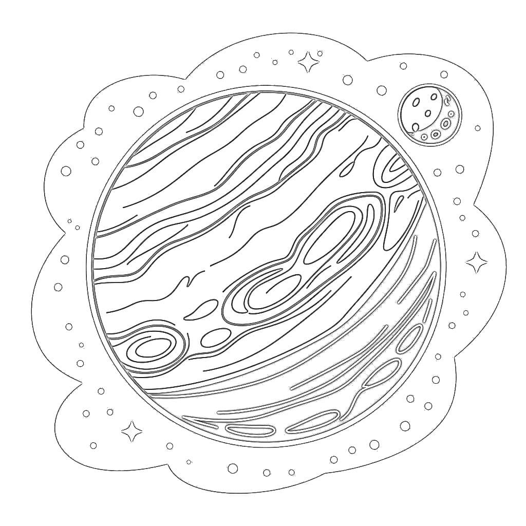 Jüpiter 6 Boyama Sayfası