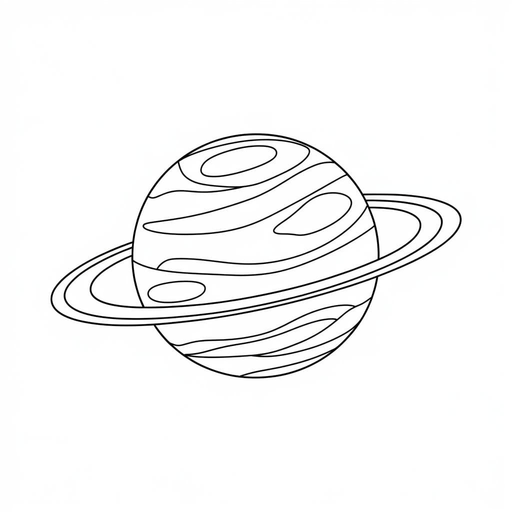 Jüpiter'in temel çizimi Boyama Sayfası