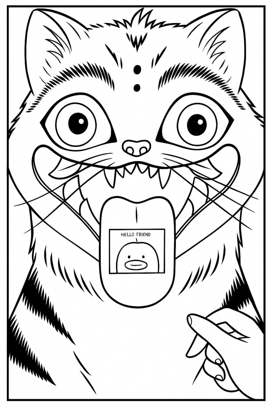 KPop Demon Hunters çocuklar için kolay Boyama Sayfası