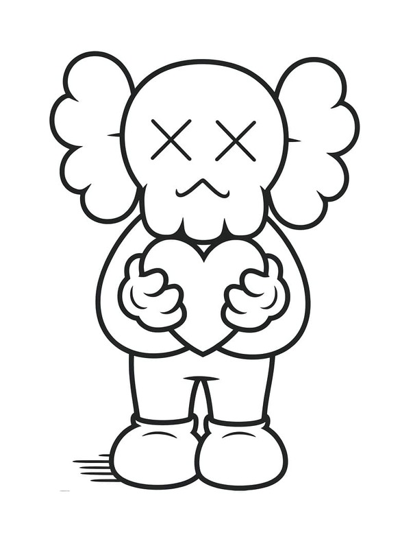 Kalpli Kaws çiz Boyama Sayfası