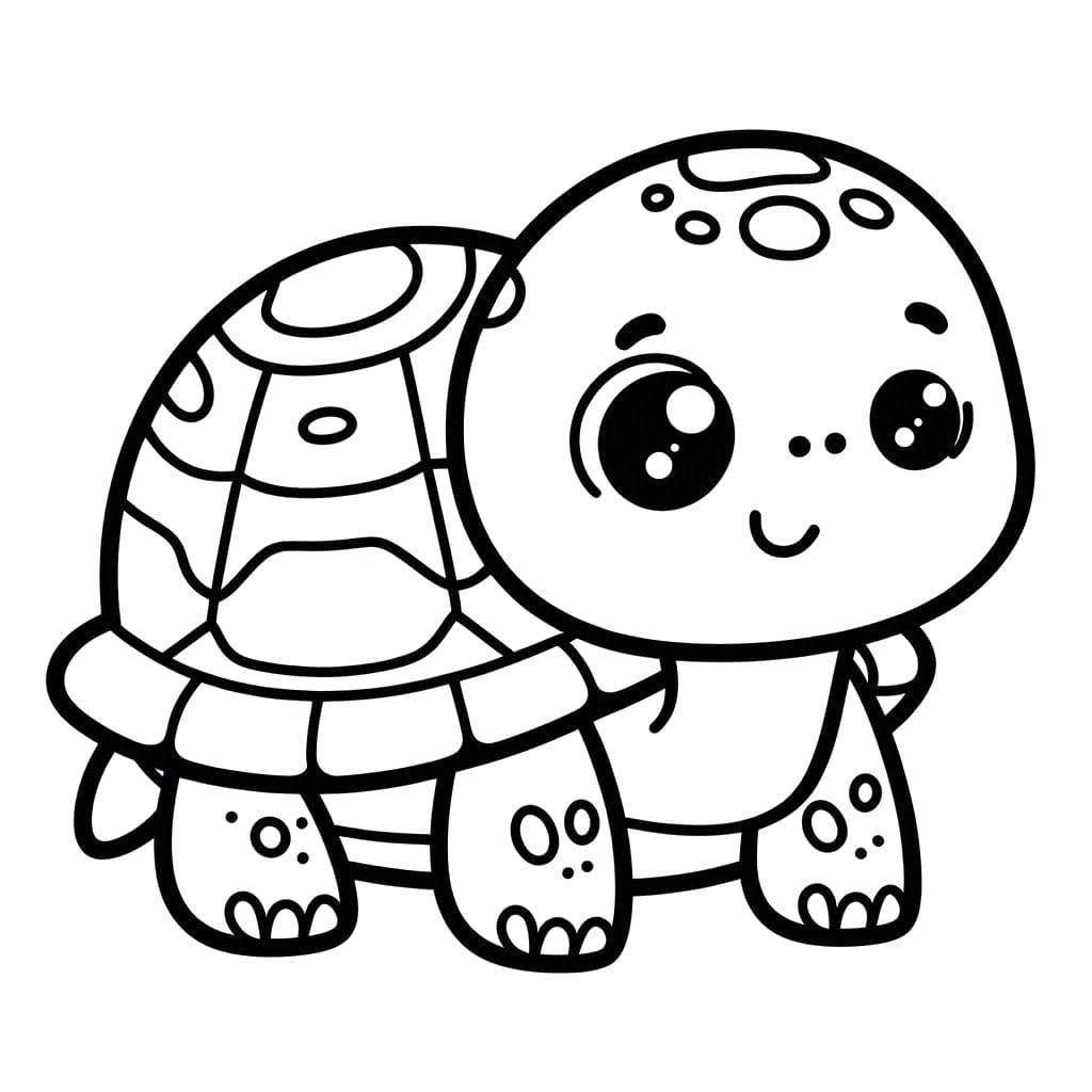 Kaplumbağa 7 Boyama Sayfası