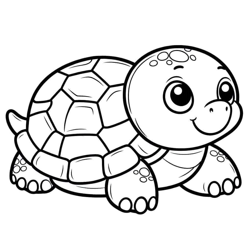Kaplumbağa 8 Boyama Sayfası