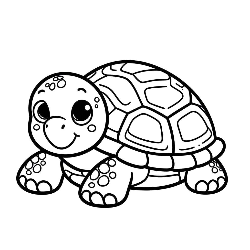 Kaplumbağa resmi çiz Boyama Sayfası