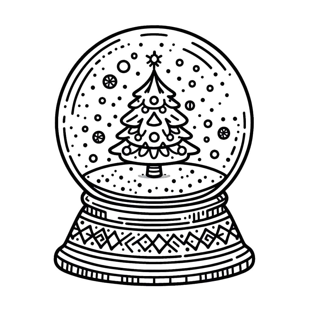 Kar küresi 2 Boyama Sayfası