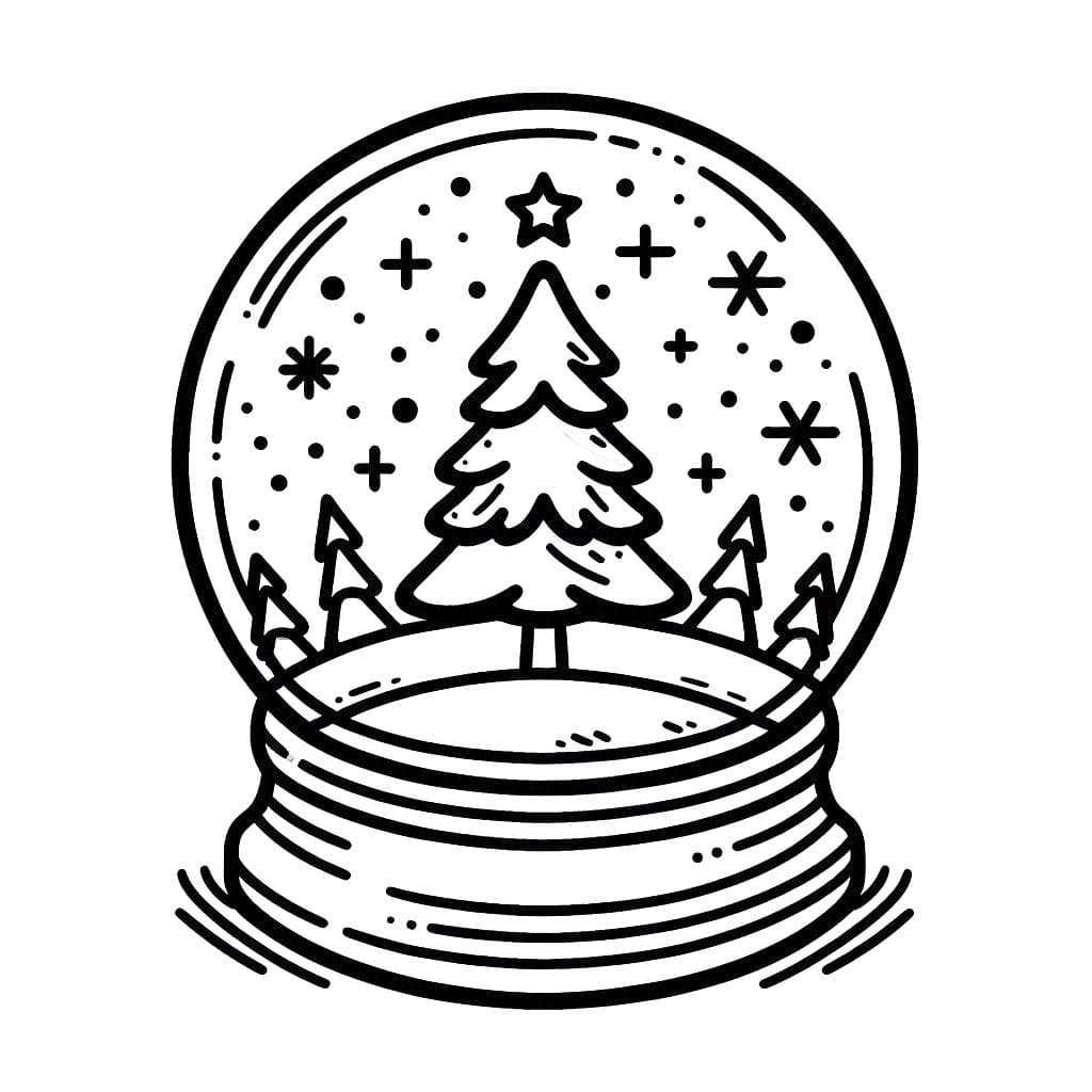 Kar küresi 5 Boyama Sayfası