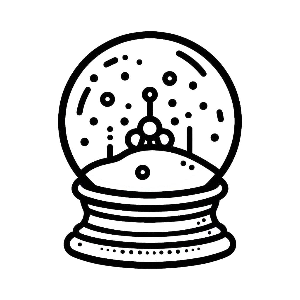 Kar küresi 6 Boyama Sayfası