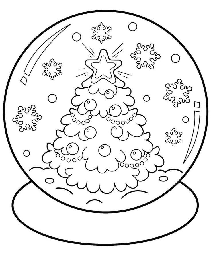 Kar küresi muhteşem Boyama Sayfası