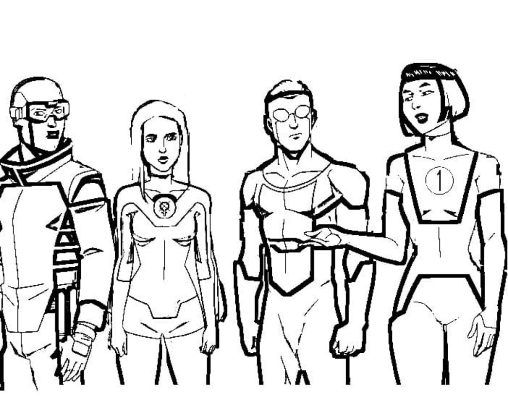 Karakterler Invincible Boyama Sayfası
