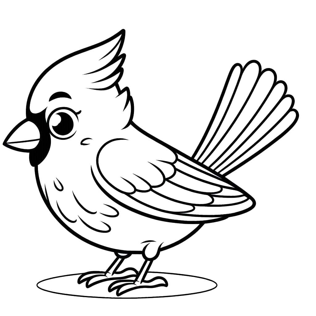 Kardinal yazdırılabilir Boyama Sayfası