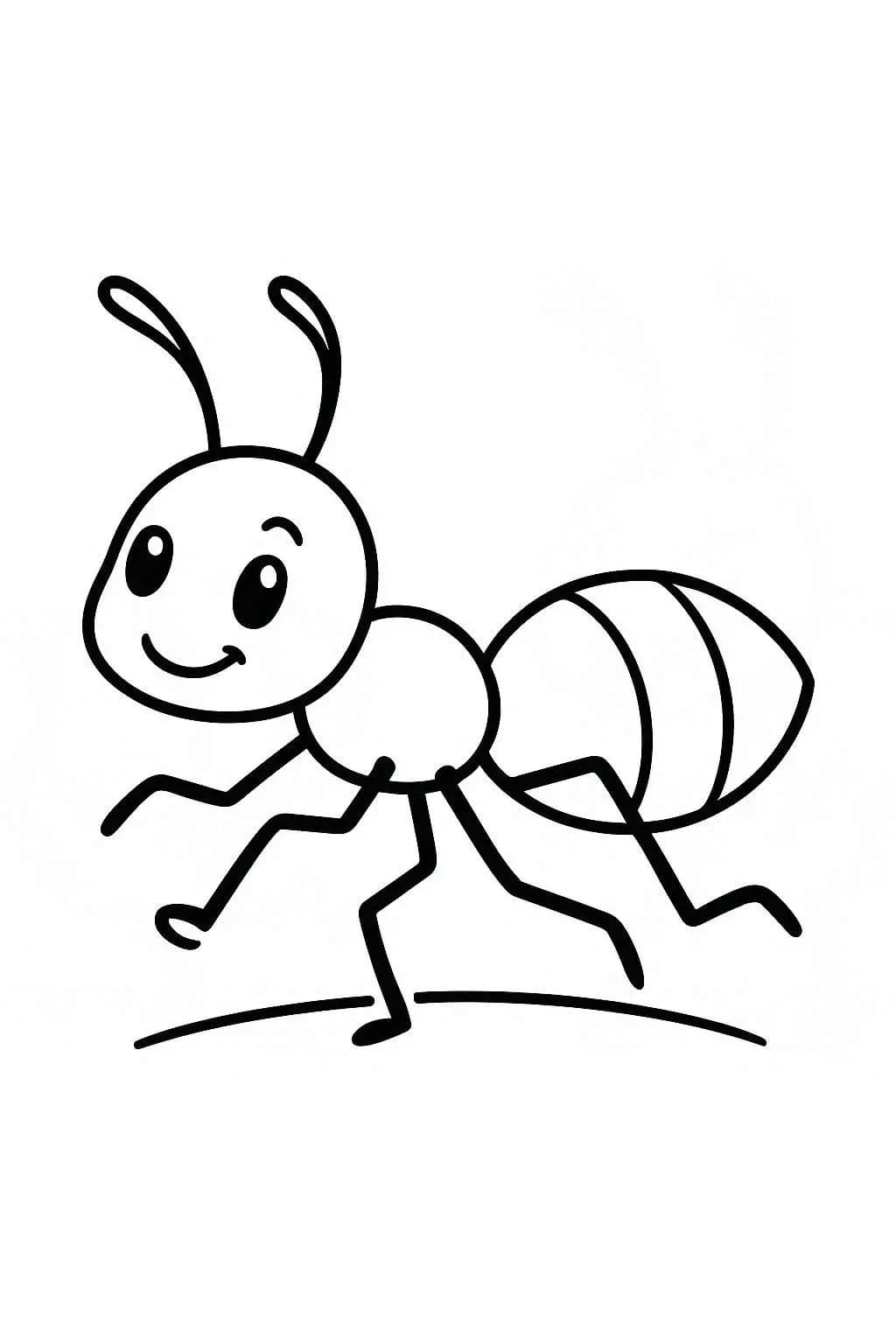 Karınca Sevimli Boyama Sayfası
