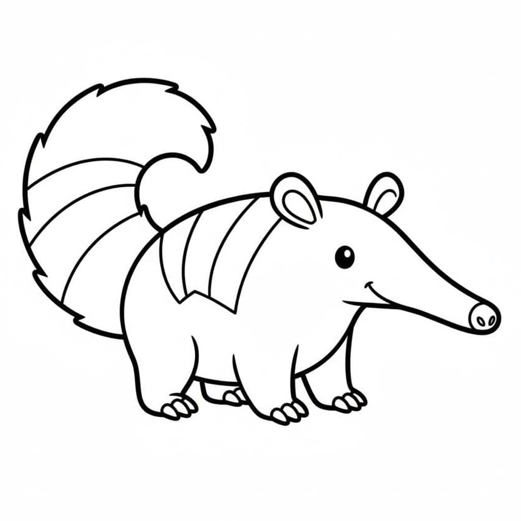 Karıncayiyen Görüntü Boyama Sayfası