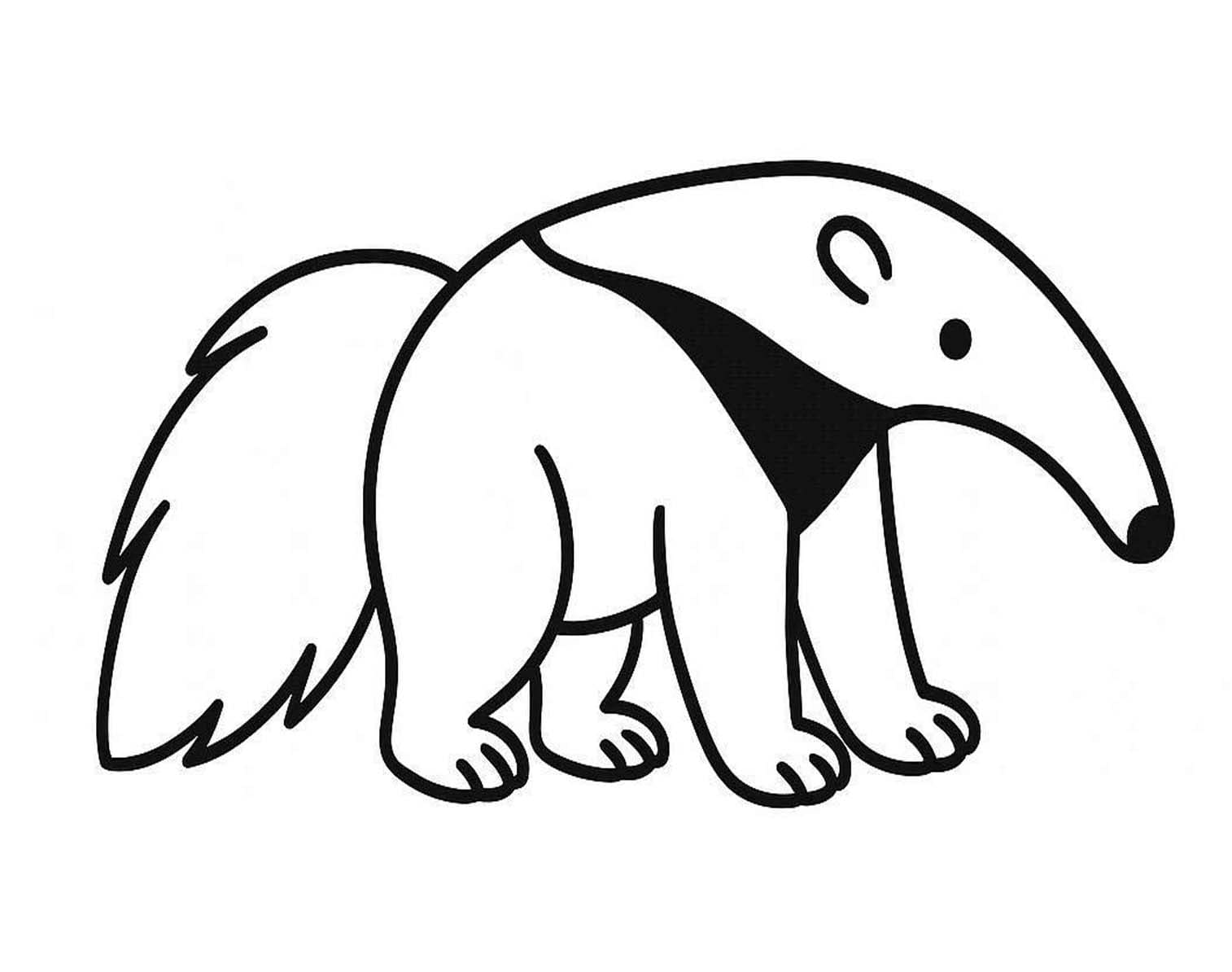 Karıncayiyen Ücretsiz Yazdırılabilir Boyama Sayfası