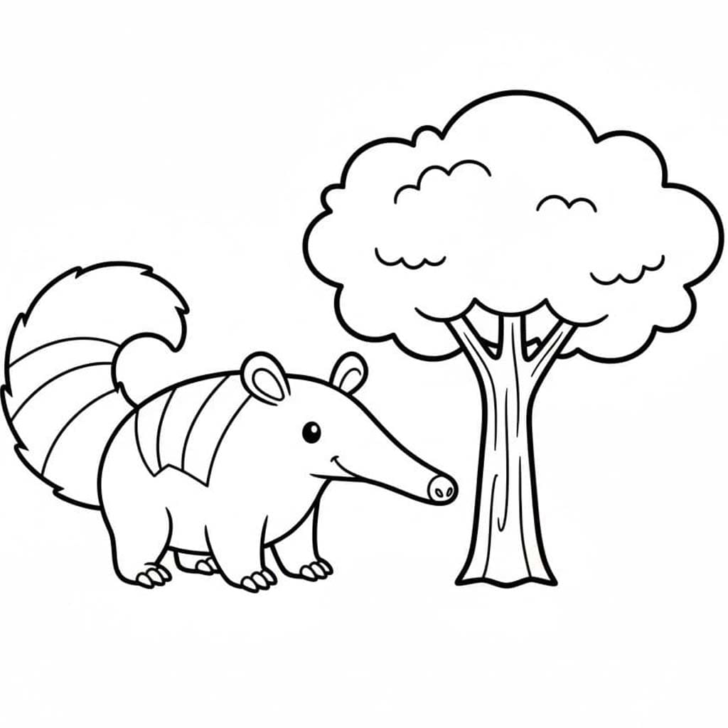 Karıncayiyen çocuklar için yazdırılabilir Boyama Sayfası