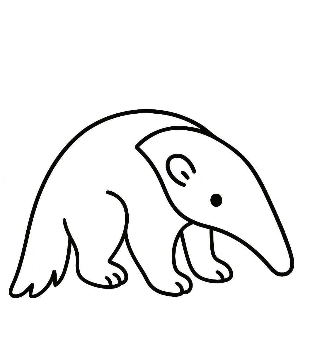 Karıncayiyen çocuklar için Boyama Sayfası