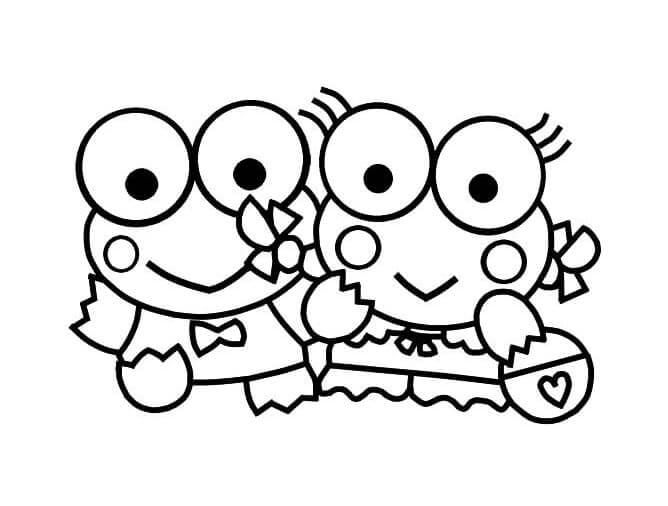 Keroppi 3'i çiz Boyama Sayfası