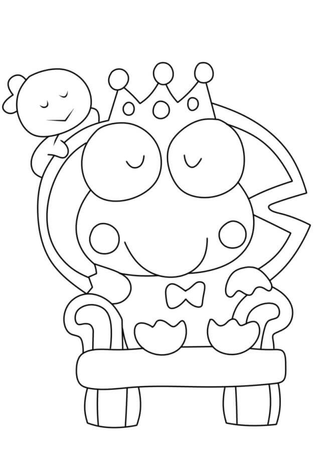 Keroppi çok temel Boyama Sayfası