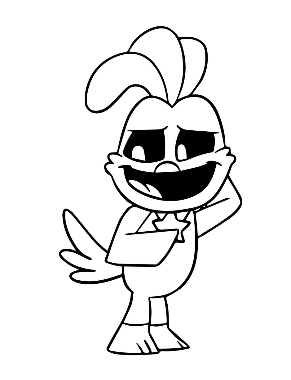 KickinChicken'ı çizin Ücretsiz yazdırılabilir Boyama Sayfası