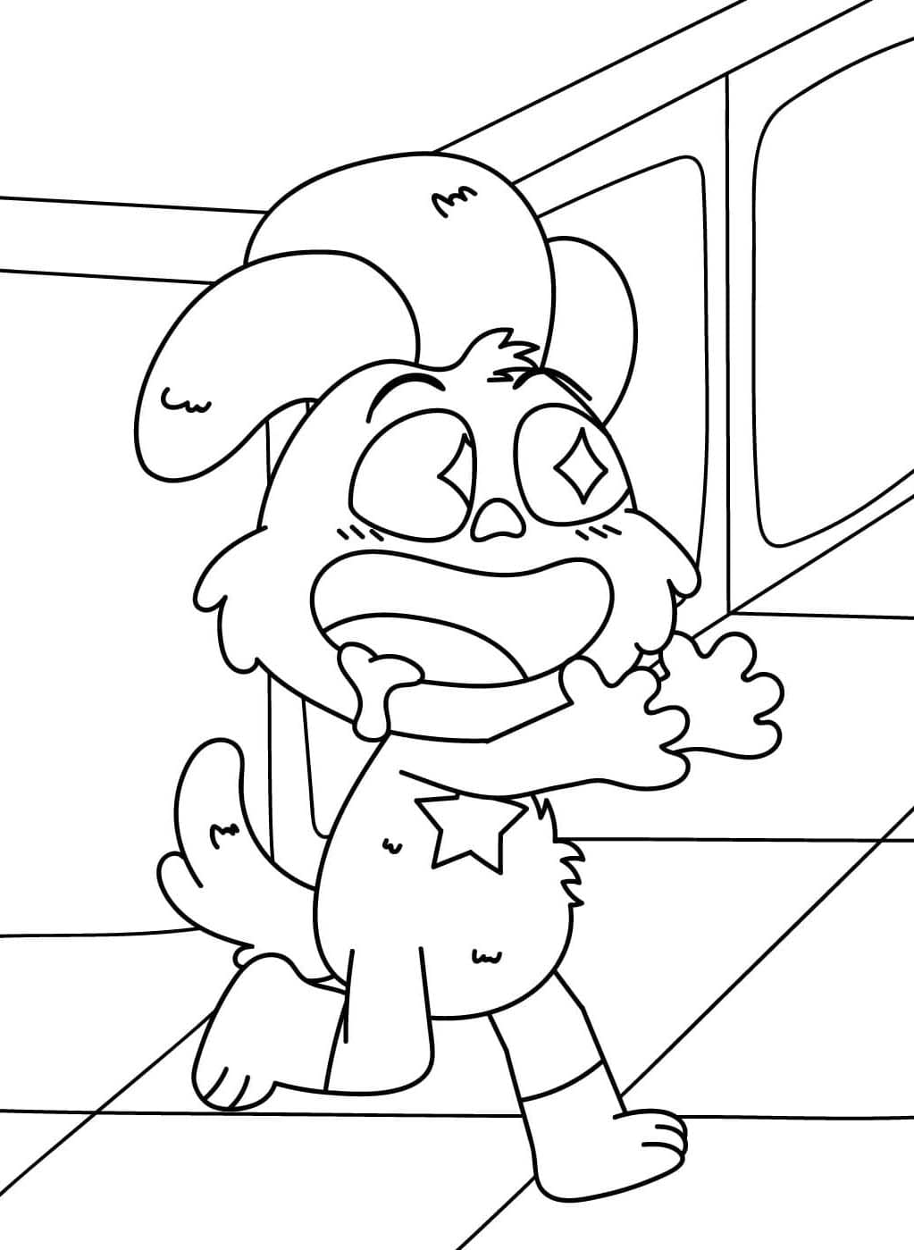 KickinChicken'ı sevimli çiz Boyama Sayfası