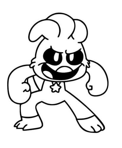 KickinChicken'ı sevimli Boyama Sayfası