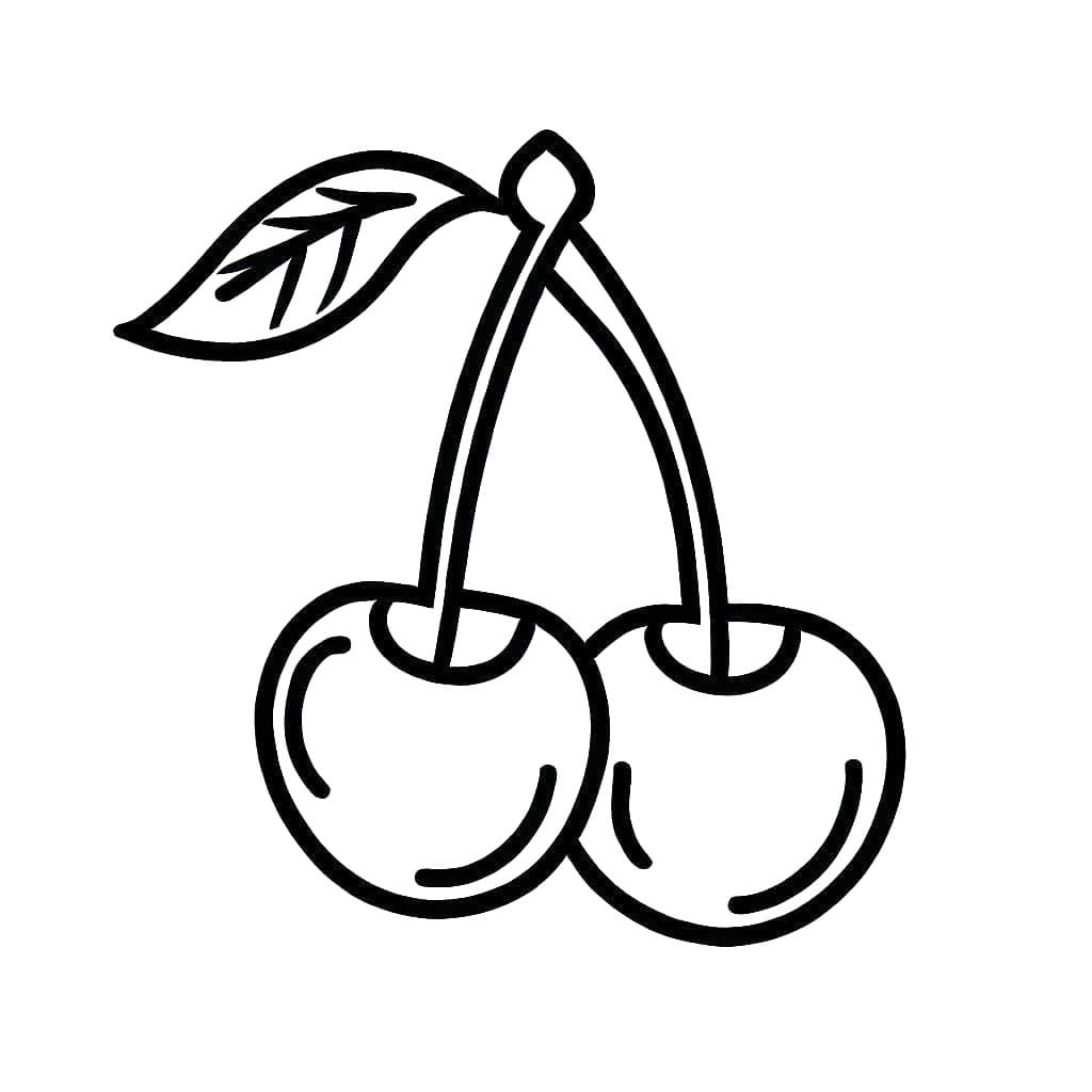 Kiraz 8 Boyama Sayfası