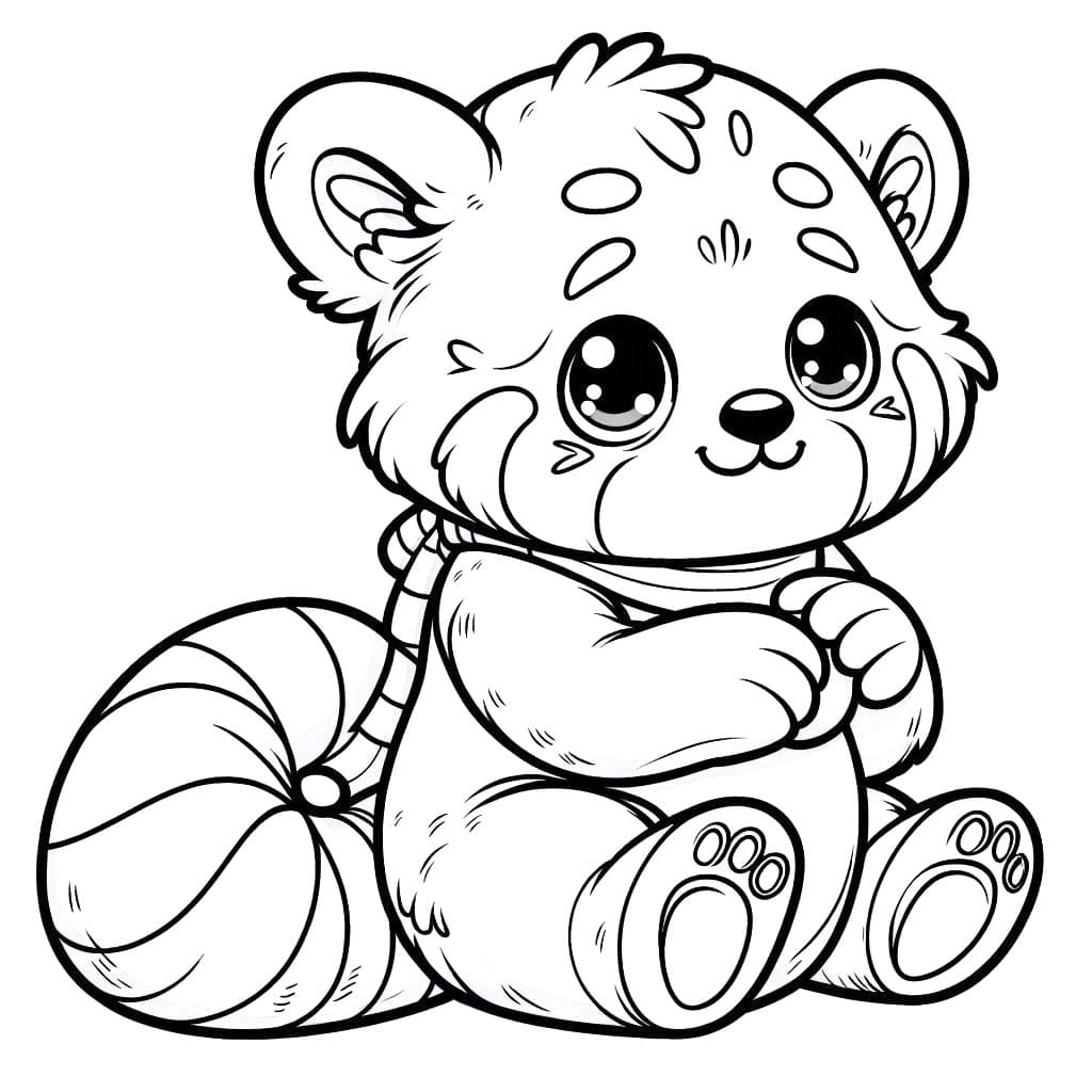 Kırmızı Panda 1 Boyama Sayfası