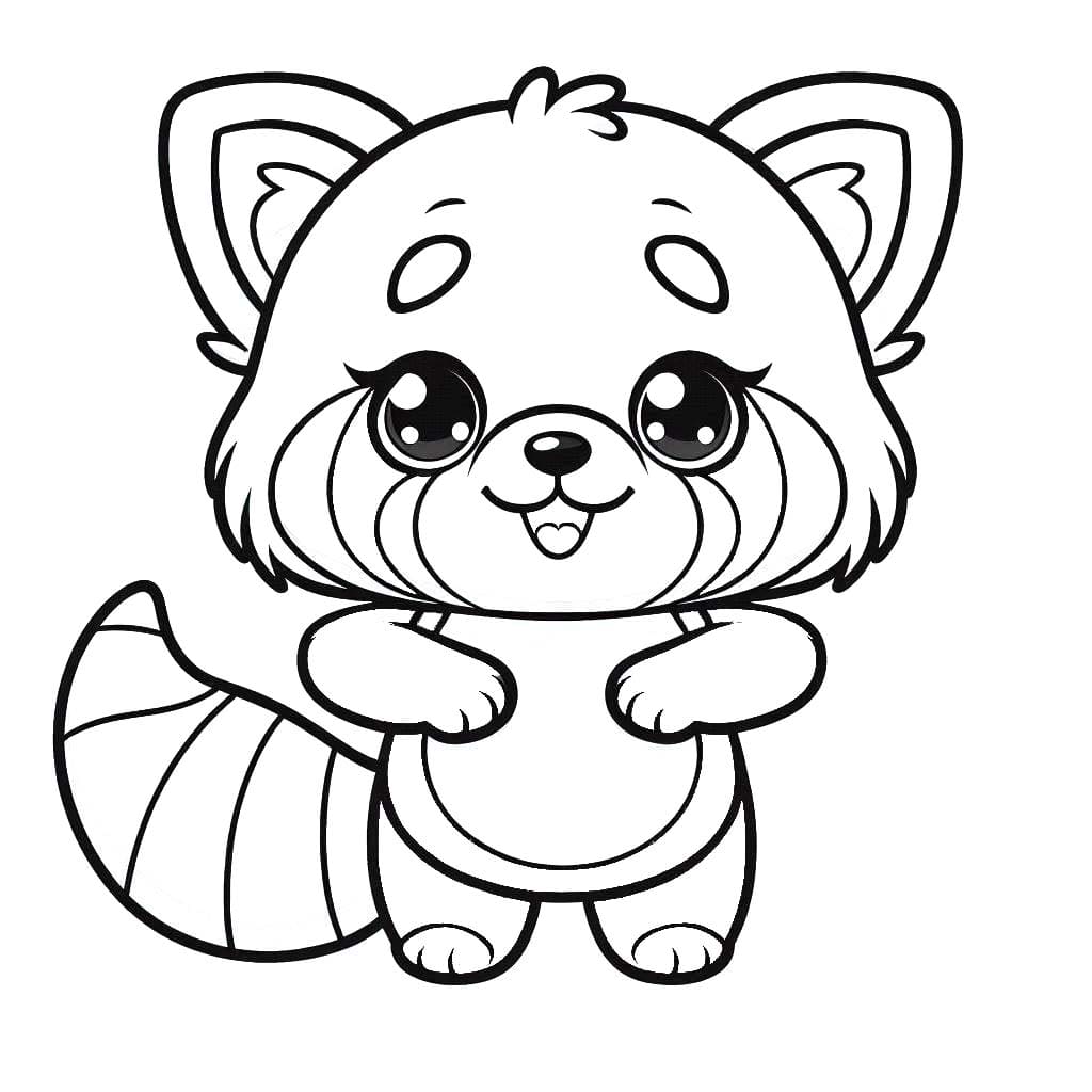 Kırmızı Panda 2 Boyama Sayfası