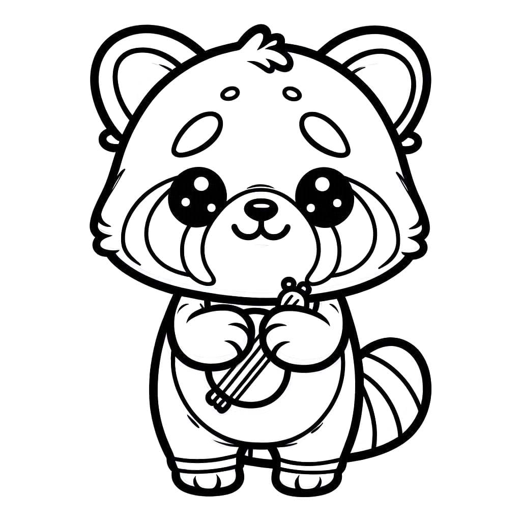 Kırmızı Panda 5 Boyama Sayfası