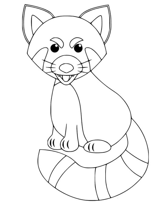 Kırmızı panda öfkeli Boyama Sayfası