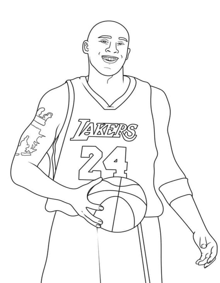 Kobe Bryant Temel Boyama Sayfası