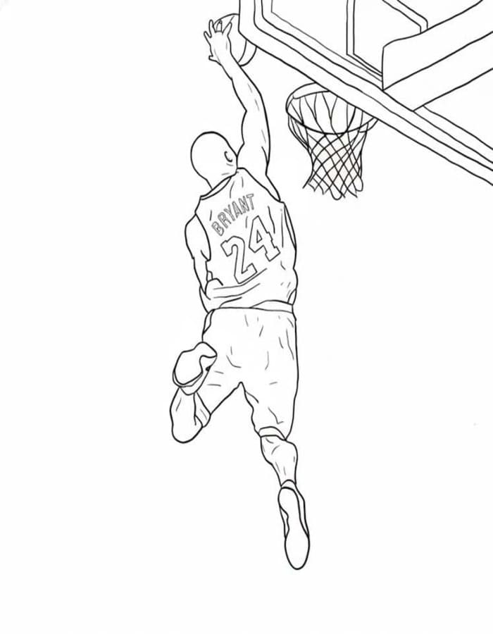 Kobe Bryant resim Boyama Sayfası