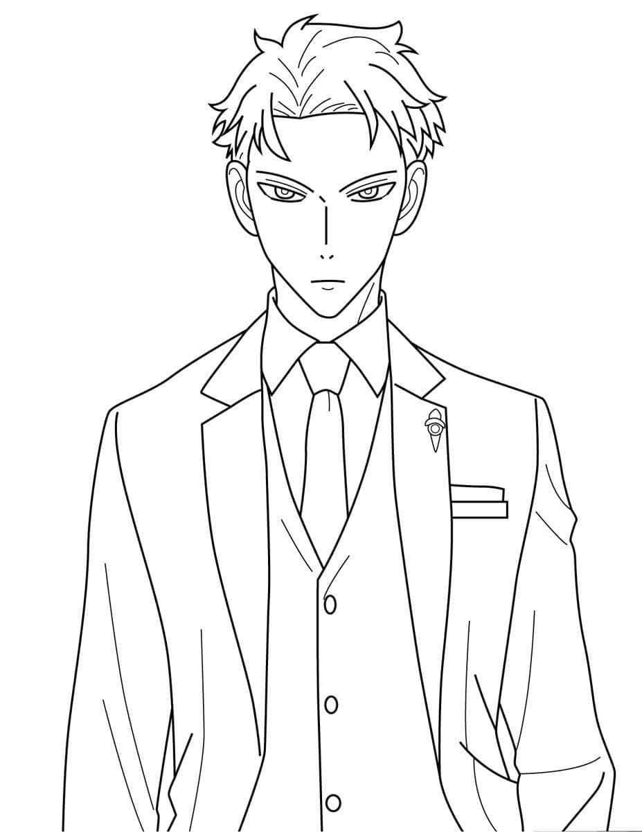 Kolay Anime Oğlanları resim Boyama Sayfası