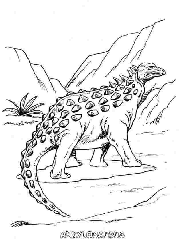 Kolay Ankylosaurus resim Boyama Sayfası