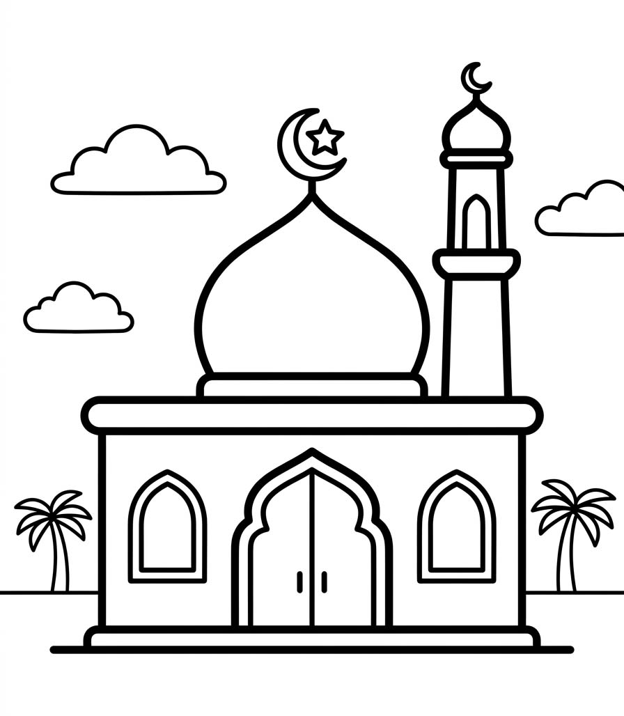 Kolay Cami Çizim Boyama Sayfası