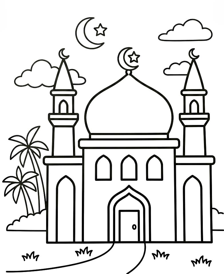 Kolay Cami resim Boyama Sayfası