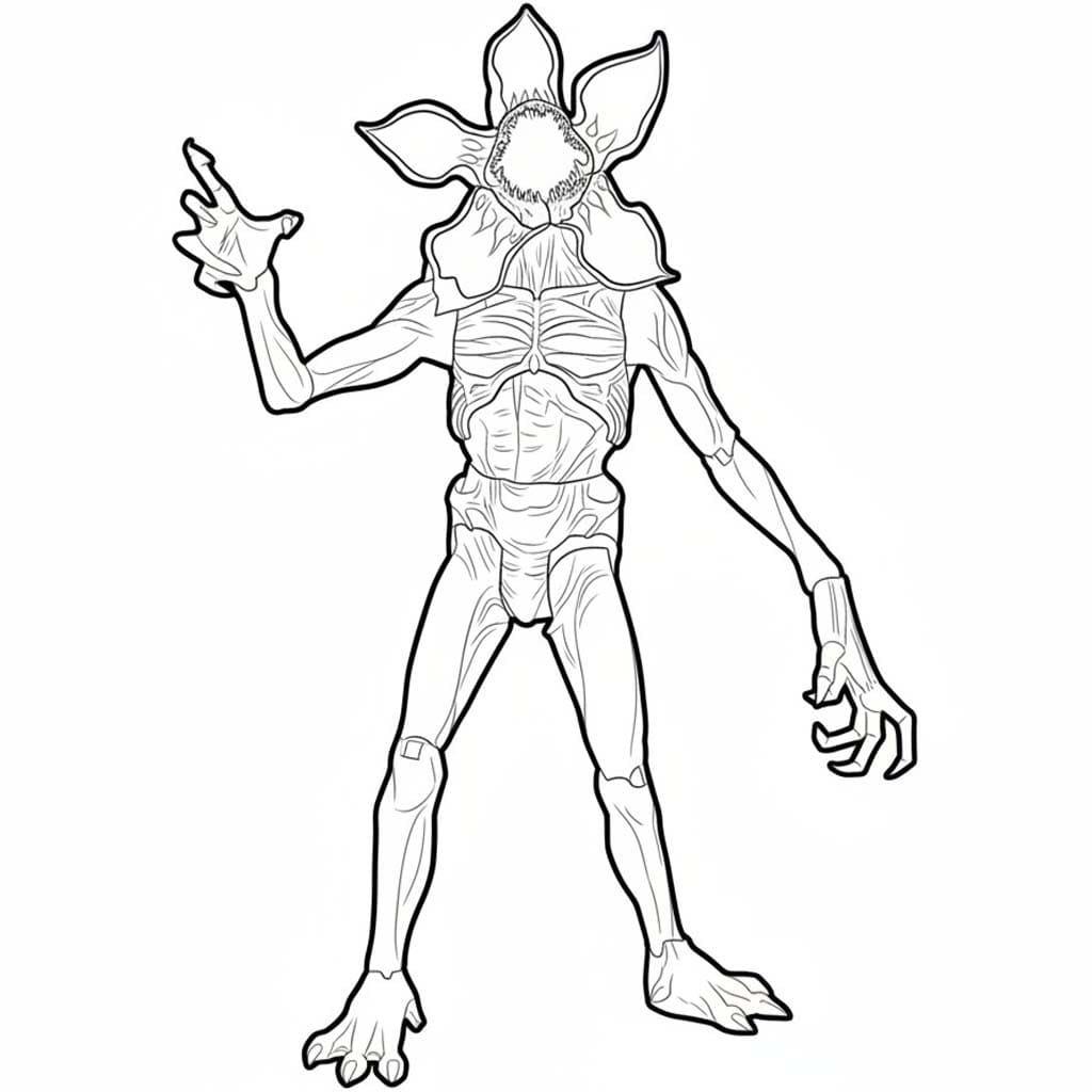 Kolay Demogorgon Çizim Boyama Sayfası