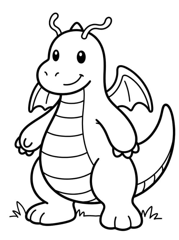 Kolay Dragonite resim Boyama Sayfası