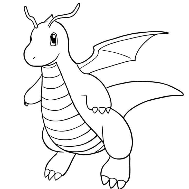 Kolay Dragonite Boyama Sayfası